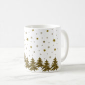 Sparly kerstboom, maan, sterren koffiemok (Voorkant rechts)
