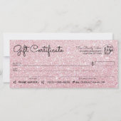 Sparly Roos Gold Glitter Check Cadeaubon (Voorkant)