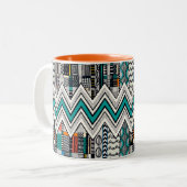 SPARRE blauwgroen tweetone koffie-Mok Tweekleurige Koffiemok (Voorkant links)