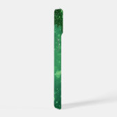 Sparrel Bokeh Luxe Elegante Smaragd Glitter Cadeau iPhone 15 Case (Rechterkant)
