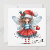 Sparrelfee met ornament – kerstkaart (Voorkant)