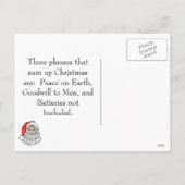 Sparren bomen blauw feestdagenkaart (Achterkant)