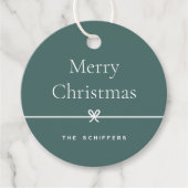 sparren | Moderne boog eenvoudige minimale kerst Bedankjes Labels (Voorkant)