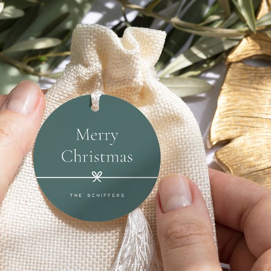 sparren | Moderne boog eenvoudige minimale kerst Bedankjes Labels