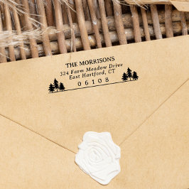 Sparren Rustieke Naam & Retouradres Postcode Zelfinktende Stempel