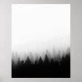 Sparrenbos in mist poster (Voorkant)