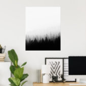 Sparrenbos in mist poster (Thuiskantoor)