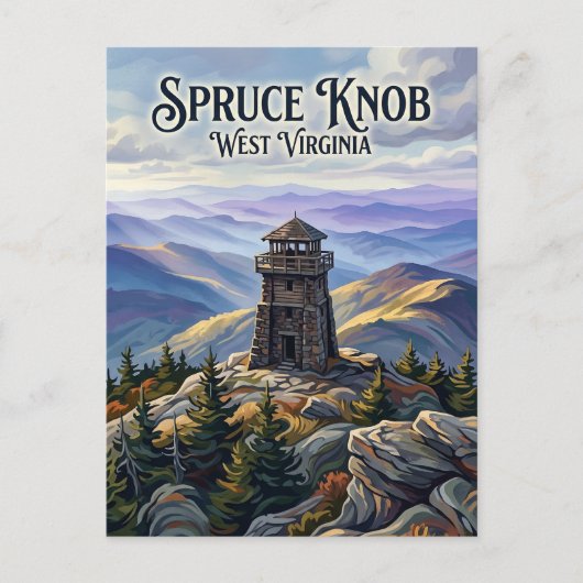 Sparrenknob West Virginia Briefkaart (Voorkant)