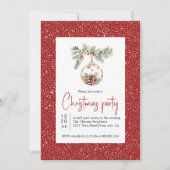 Sparrentak met Kerstversiering feest Kaart (Voorkant)