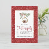 Sparrentak met Kerstversiering feest Kaart (Staand voorkant)