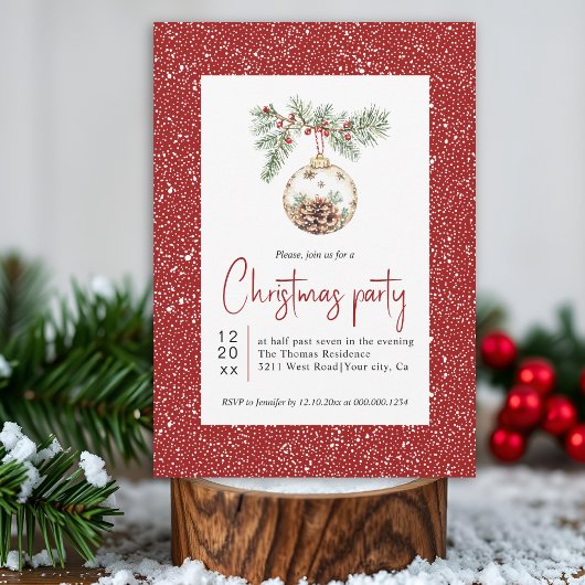Sparrentak met Kerstversiering feest Kaart