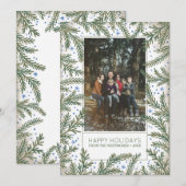 Sparrentakken Kerst Foto Feestdagenkaart (Voorkant / Achterkant)