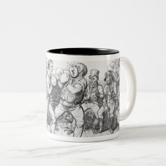 Sparring, 1817 tweekleurige koffiemok (Voorkant rechts)