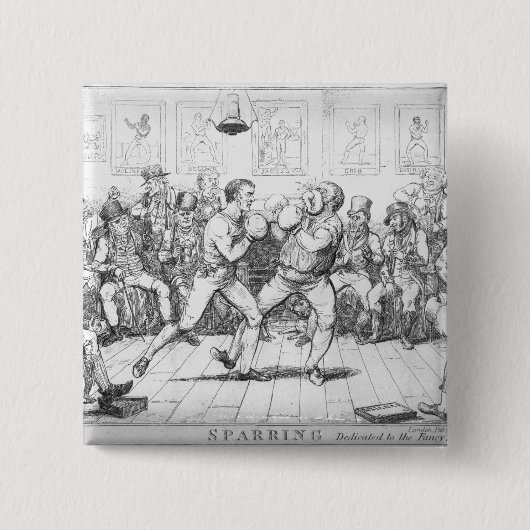 Sparring, 1817 vierkante button 5,1 cm (Voorkant)