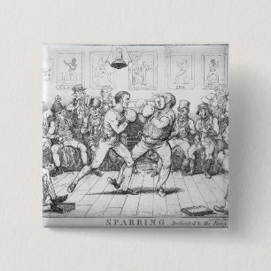 Sparring, 1817 vierkante button 5,1 cm