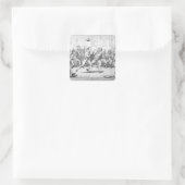 Sparring, 1817 vierkante sticker (Tas)
