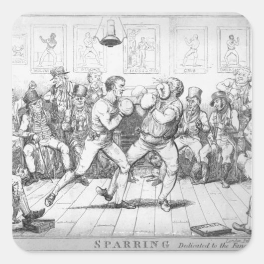 Sparring, 1817 vierkante sticker (Voorkant)