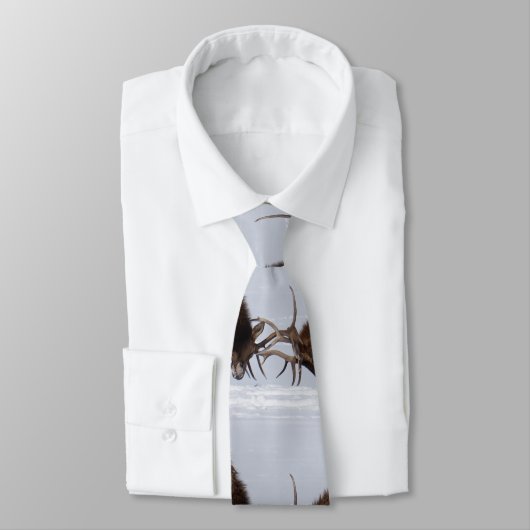 Sparring Elk Necktie Stropdas (Gebonden)