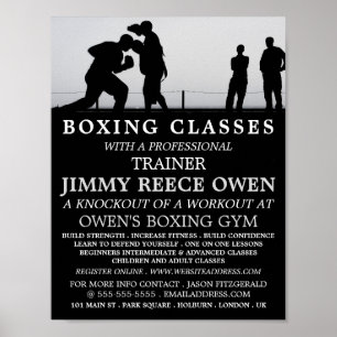 Sparring Match, Boksen klasse advertentie Poster