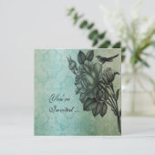 Sparrow and Roos Elegant Damask Kaart (Staand voorkant)