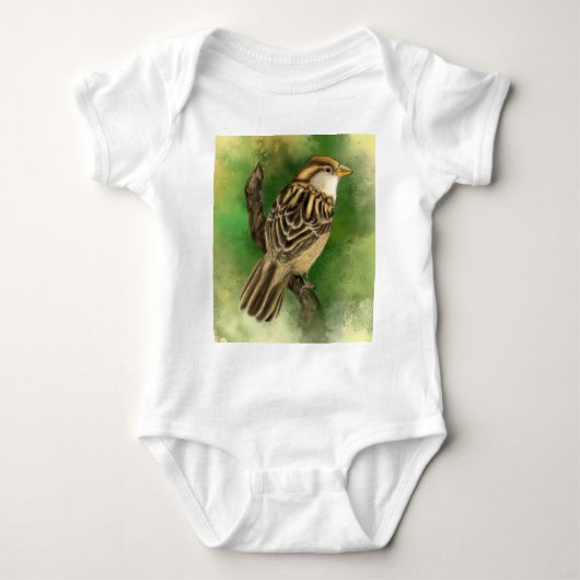 Sparrow Baby Bodysuit Mooi Vogeltje (Voorkant)