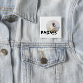 Sparrow - Badass Vierkante Button 5,1 Cm (In situ)