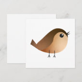 Sparrow Bird Cartoon Aankondiging (Voorkant / Achterkant)