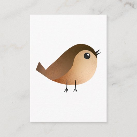 Sparrow Bird Cartoon Advieskaart (Voorkant)