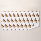 Sparrow Bird Cartoon Badhanddoek (Badhanddoek)