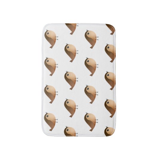 Sparrow Bird Cartoon Badmat (Voorkant Verticaal)