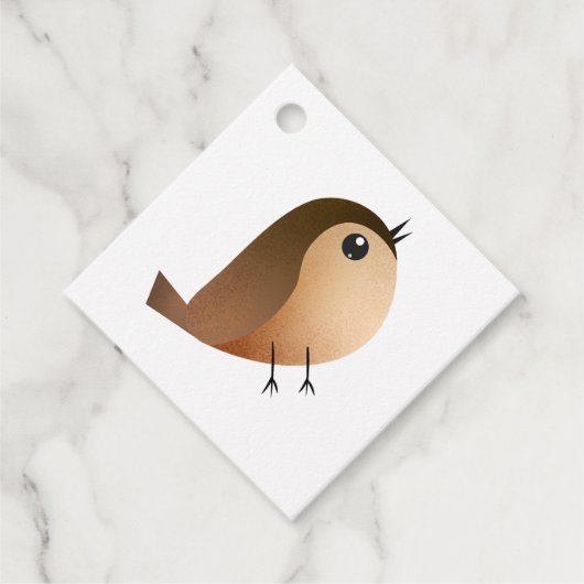 Sparrow Bird Cartoon  Bedankjes Labels (Voorkant)