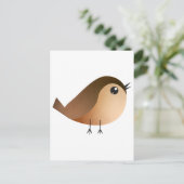 Sparrow Bird Cartoon Briefkaart (Staand voorkant)