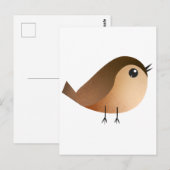 Sparrow Bird Cartoon Briefkaart (Voorkant / Achterkant)