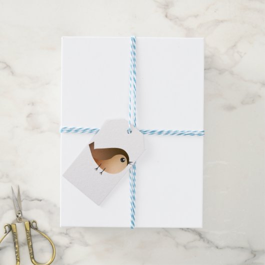 Sparrow Bird Cartoon Cadeaulabel (Met Touw)
