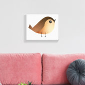 Sparrow Bird Cartoon Canvas Afdruk (Insitu (Woonkamer))
