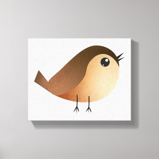 Sparrow Bird Cartoon Canvas Afdruk (Voorkant)