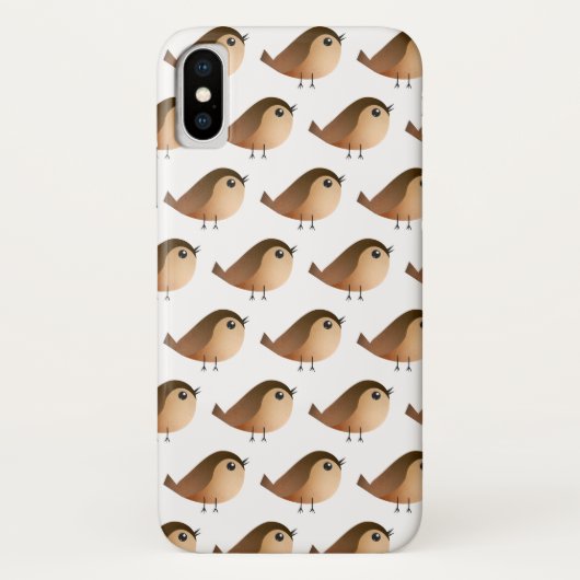Sparrow Bird Cartoon Case-Mate iPhone Case (Achterkant)