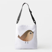 Sparrow Bird Cartoon Crossbody Tas (Achterkant)