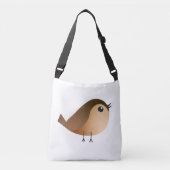 Sparrow Bird Cartoon Crossbody Tas (Voorkant)