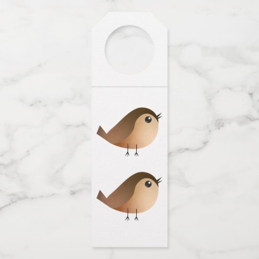 Sparrow Bird Cartoon Flessenhanger (Voorkant)