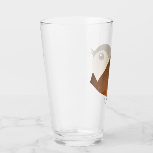Sparrow Bird Cartoon Glas (Rechts)