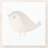 Sparrow Bird Cartoon Glazen Onderzetter (Achterkant)