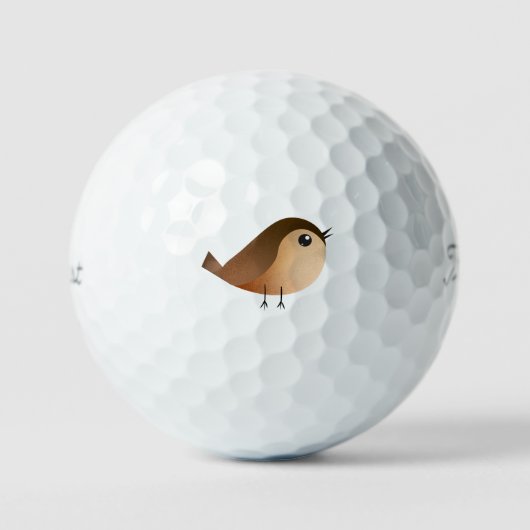 Sparrow Bird Cartoon Golfballen (Voorkant)