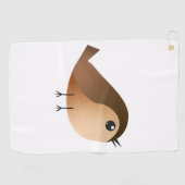 Sparrow Bird Cartoon Golfhanddoek (Horizontaal)