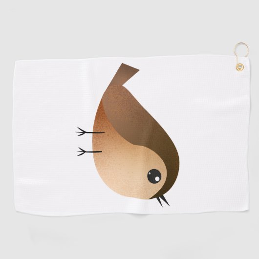 Sparrow Bird Cartoon Golfhanddoek (Horizontaal)