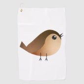 Sparrow Bird Cartoon Golfhanddoek (Voorkant)