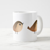Sparrow Bird Cartoon Grote Koffiekop (Voorkant rechts)