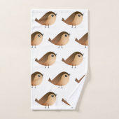 Sparrow Bird Cartoon Handdoek (Handdoek)