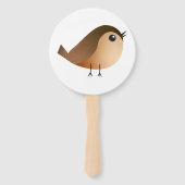Sparrow Bird Cartoon Handwaaier (Achterkant)
