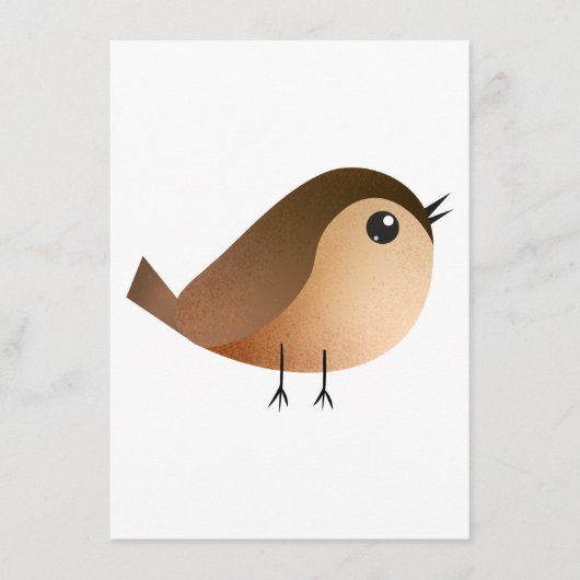 Sparrow Bird Cartoon Informatiekaartje (Voorkant)